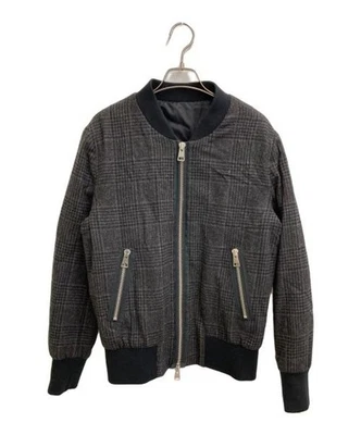 AMI Alexandre Mattiussi Chaqueta Estadio Lana Cuadros Gris x Negro Foto 1 de 4
