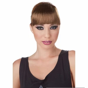 Clip-On Bangs Brown Vixen Celebrities Super Model Women Costume Wig - Picture 1 of 1