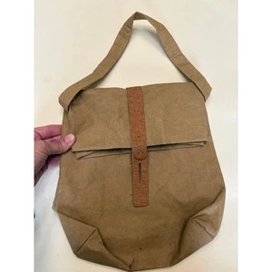 Bolsa de almuerzo Trader Joe’s bolsa de papel lavable marrón tostado reutilizable plegable sobre la parte superior difícil de encontrar - Imagen 1 de 8
