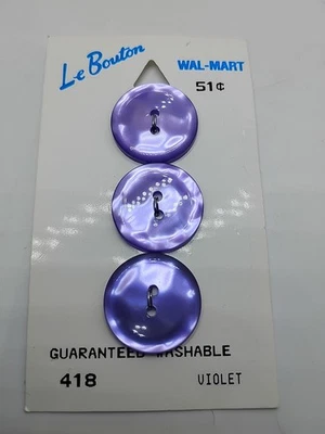 Le Bouton Violeta #418 3/4" 19 mm Dos Agujeros Botones Cardados Foto 1 de 2