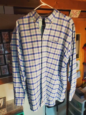 Casa Moda Men's Dress Shirt XXL Long Sleeve Blue Plaid Excellent Condition (13) - Image 1 of 4
