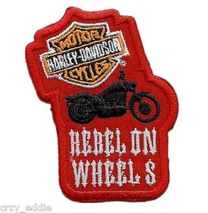 Barra de parche y escudo juvenil Harley Davidson Rebel on Wheels diseño retirado - Imagen 1 de 2