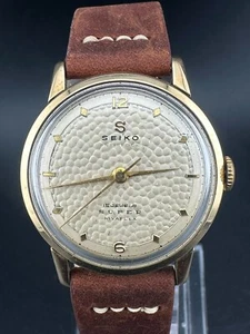 Seiko Super Herren Handaufzug Gold Filled Gehäuse Gold Zifferblatt 32mm 15j Uhr 13064 - Bild 1 von 14