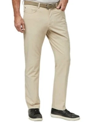 Greg Norman мужчин Ultimate ML75 роскошь 5 карман брюки желтовато-коричневый размер 40 x 32 новый - Изображение 1 из 4