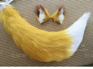 Sewayaki Kitsune no Senko-San Fox Tail Ears Clips Cosplay Prop Fur Hairpin Ears - Imagen 1 de 4