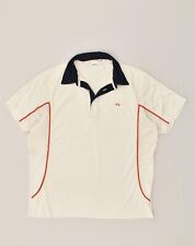 ELLESSE Mens Polo Shirt XL White Polyester AJ28