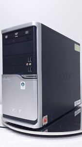 AcerPower FH Pentium D CPU 2.80GHz 1GB RAM 160GB HDD Windows XP Desktop Computer