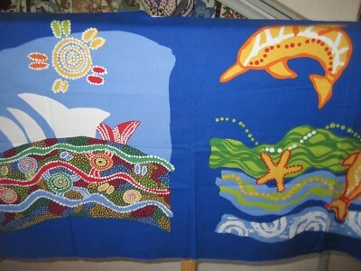 Tela de algodón Ballenas y colas Balarinji 2007 andover #3314 panel 21-23" x 45" Foto 1 de 4