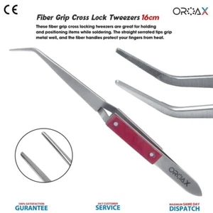 New Action Reverse Plier Self Closing Soldering Jewelry Making Fiber Tweezers - Picture 1 of 2