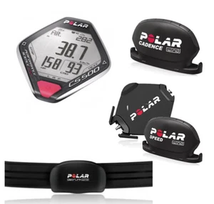 CARDIOFREQUENZIMETRO POLAR CS500 + FASCIA CARDIO + SENSORI VELOCITÀ e CADENZA - Bild 1 von 2