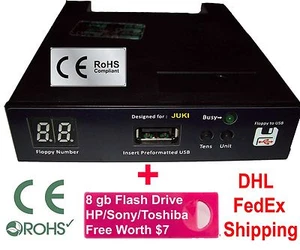USB Converter Juki AMS Type D Sewing Machine with Floppy Drive+16GB Flash 1.44mb - Picture 1 of 3
