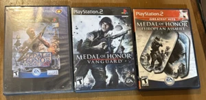 Medal of Honor PS2 Lot Vanguard, Rising Sun, European Assault Lot Of 3 Games - Picture 1 of 6