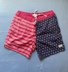 Modern Amusement Swim Trunks Men Small US Flag All American Drawstring Pocket - Picture 1 of 8