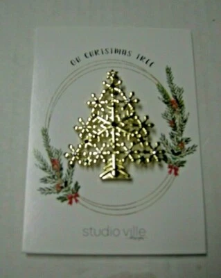 Broche/Pin Árbol de Navidad por Transpac, Diseño Copo de Nieve, 2.25" x 2", Totalmente Nuevo Foto 1 de 2