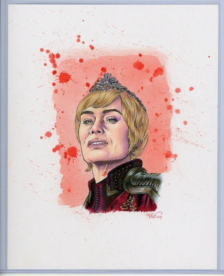 Game of Thrones Lena Headey como Cersei Lannister Original 8x10 Arte Kristin Allen - Imagem 1 de 1