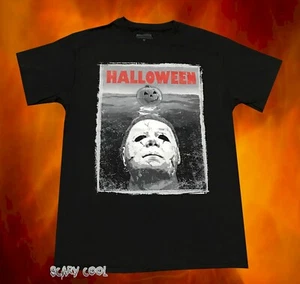 New Halloween Michael Myers Pumpkin Jaws Mens Vintage T-Shirt - Picture 1 of 2