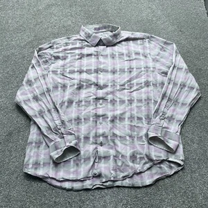 Tommy Bahama Shirt XL Extra Large Multicolor Plaid Silk Blend Long Sleeve Mens - Picture 1 of 8