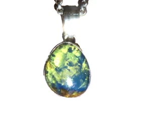 Ausgezeichneter natürlicher klarer himmelblauer Bernstein 0,925 Sterlingsilber Anhänger 29 mm - Bild 1 von 5