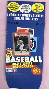PETE ROSE 1985 Fleer Baseball EMPTY Wax Pack Box Nm 8466-A - Picture 1 of 5