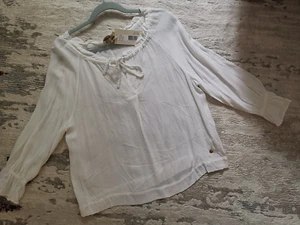 Mos Mosh Bluse Damen Oberteil Hemdbluse Gr. 38 Baumwolle Weiß *NEU m. Etikett* - Bild 1 von 3
