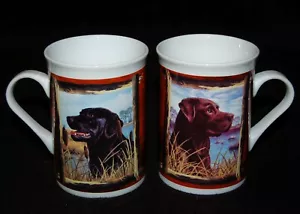 TAZAS VINTAGE Designpac LABRADOR Juego de 2 Temas de Caza - Imagen 1 de 5