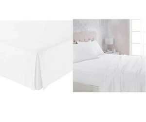 Basics Pleated Bed Skirt - Queen Bright White - Picture 1 of 4
