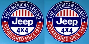 2X 150MM COMPATIBLE WITH AMERICAN JEEP 4X4 LOGO CAR MOTOR VINYL STICKERS - Picture 1 of 1