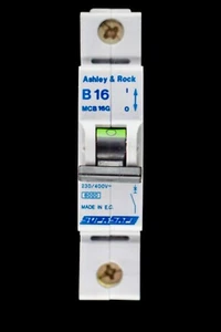 ASHLEY & ROCK 16 AMP CURVE B 6kA MCB SCHUTZSCHALTER MCB16G SUPASAFE - Bild 1 von 6