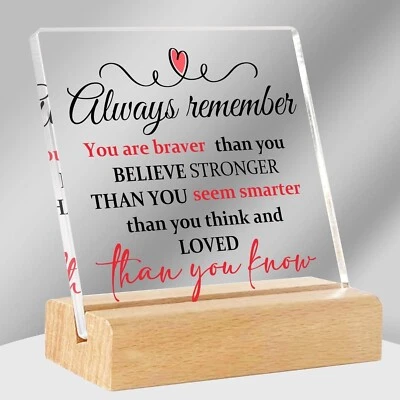 Inspirational Quotes Desk Decor Gifts For Women Best Friend Encouragement Cheer - Image 1 of 3