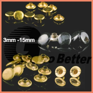 Single Cap Rivets Stud Rapid Rivets Leather Craft Repair 3/4/5/6/7/8/9/10/12mm - Picture 1 of 27