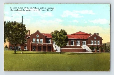 Postcard Texas El Paso TX Country Club Golf 1928 Posted - Image 1 of 2