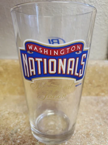 Washington Nationals Baseball Inaugural Season Bud Light Beer Glass MLB Rare Cover