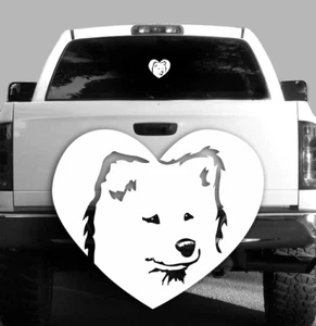 Samoyed Heart - Vinyl Decal - High Quality Auto, Car, Window - Picture 1 of 1