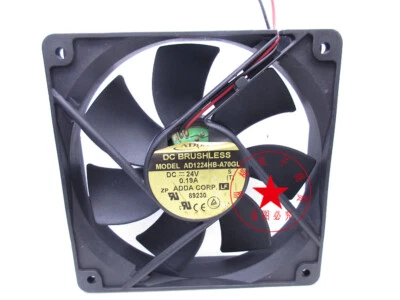 ADDA AD1224HB-A70GL 24V 0.19A 12025 12cm double ball cooling fan - Image 1 of 4
