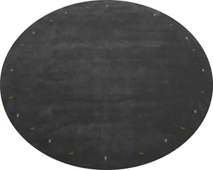 Tribal Gray Color Handmade Indian Round Rug Wool Gabbeh Rug 10x10 ft - Picture 1 of 11