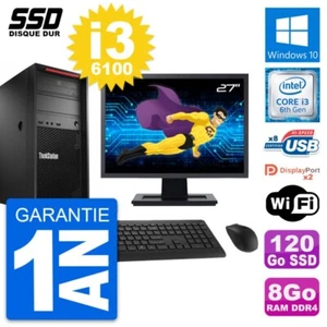 PC tour LENOVO P320 MT Bildschirm 27 " Intel i3-6100 RAM 8Go SSD 120Go Windows - Bild 1 von 8