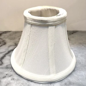 Mini Bell Clip-on Lamp Shade Softback Cream 4.5” x 3 x 5" ~ New - Picture 1 of 8