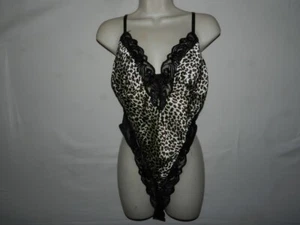 Seductive Wear by Cinema Etoile leopard L sheer mesh leopard high cut lace satin - Picture 1 of 4