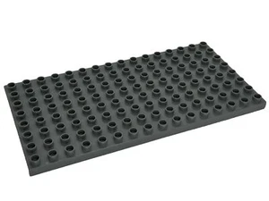 Lego Duplo Gray Base Plate 8 x 16 Castle Fire Station Base 8x16 - Picture 1 of 3