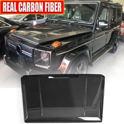 Cubierta de capó de carbono real para Mercedes Clase G Wagon W463 G500 G63 2004-17 Foto 1 de 4