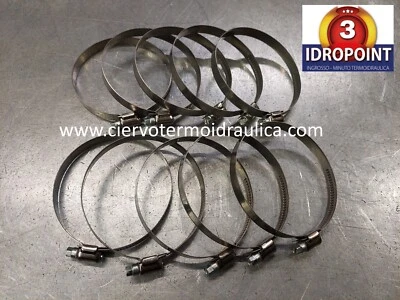 FASCETTA STRINGITUBO ACCIAIO INOX AISI 304 Ø mm 80-100 (PACK 10 PEZZI) - Immagine 1 di 4