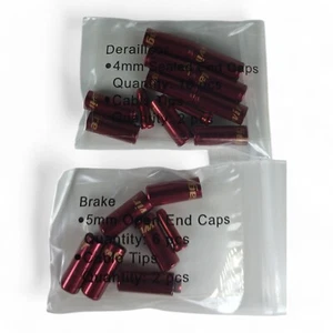 Jagwire Pro End Caps Red Brake 10pcs 5mm 6pcs gear 4mm & cable tips - Picture 1 of 2