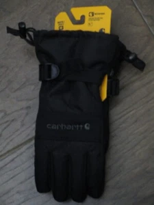 CARHARTT JUNIOR'S WATERPROOF INSULATED GAUNTLET BLACK GLOVES SIZE MEDIUM - Picture 1 of 1