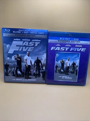 Fast Five - Extended Edition (Blu-ray/DVD, 2011, 2-Disc Set) W/ Slipcover - Image 1 of 4