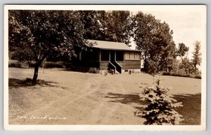 RPPC Cap Santé Quebec Canada Log Cabin House Real Photo Postcard Vintage c1940 - Picture 1 of 2