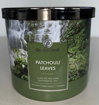 Goose Creek 蜡烛 PATCHOULI LEAVES 14.5 盎司三芯玻璃杯 — 第 1/4 张图片