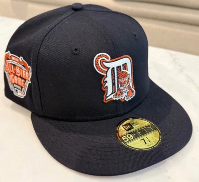 NWT New Era 59fifty Detroit Tigers Navy Sz 7 1/8 2005 All Star Game Patch - Image 1 of 2
