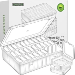 Bead Organizer Box, 90pcs Small Clear Plastic Storage Containers, Craft Stora... - Picture 1 of 9