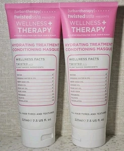 Lot Of 2 Twisted Sista Wellness +Therapy Hydrating Treatment Conditioning Masque - Picture 1 of 2