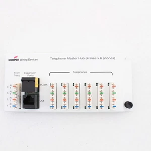 Cooper Open House Structured Media 4x6 Telephone Module 4-Lines RJ131X 5578 - Picture 1 of 5